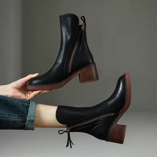 Ivy | Women Streamlined Side-Zip Ankle Boots