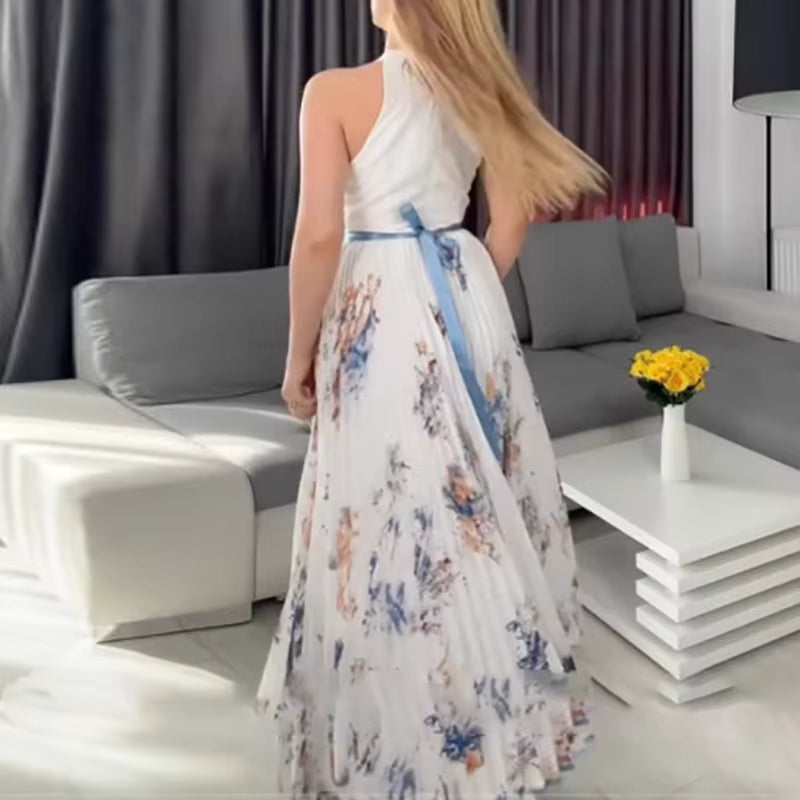 Bella | Women Elegant Pleated Floral Maxi Dress