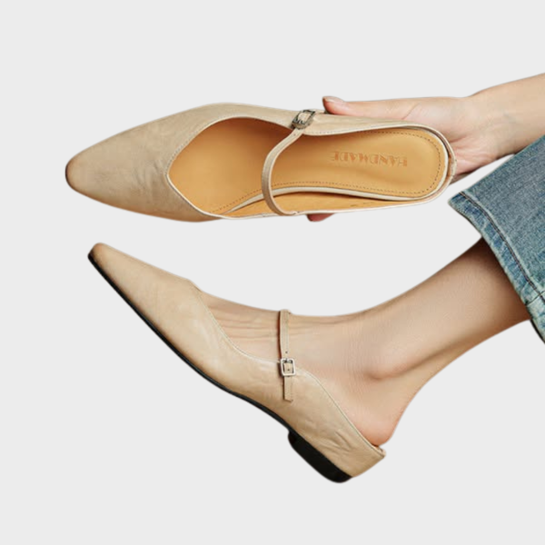 Chloe | Women Genuine Leather Slip-On Mules