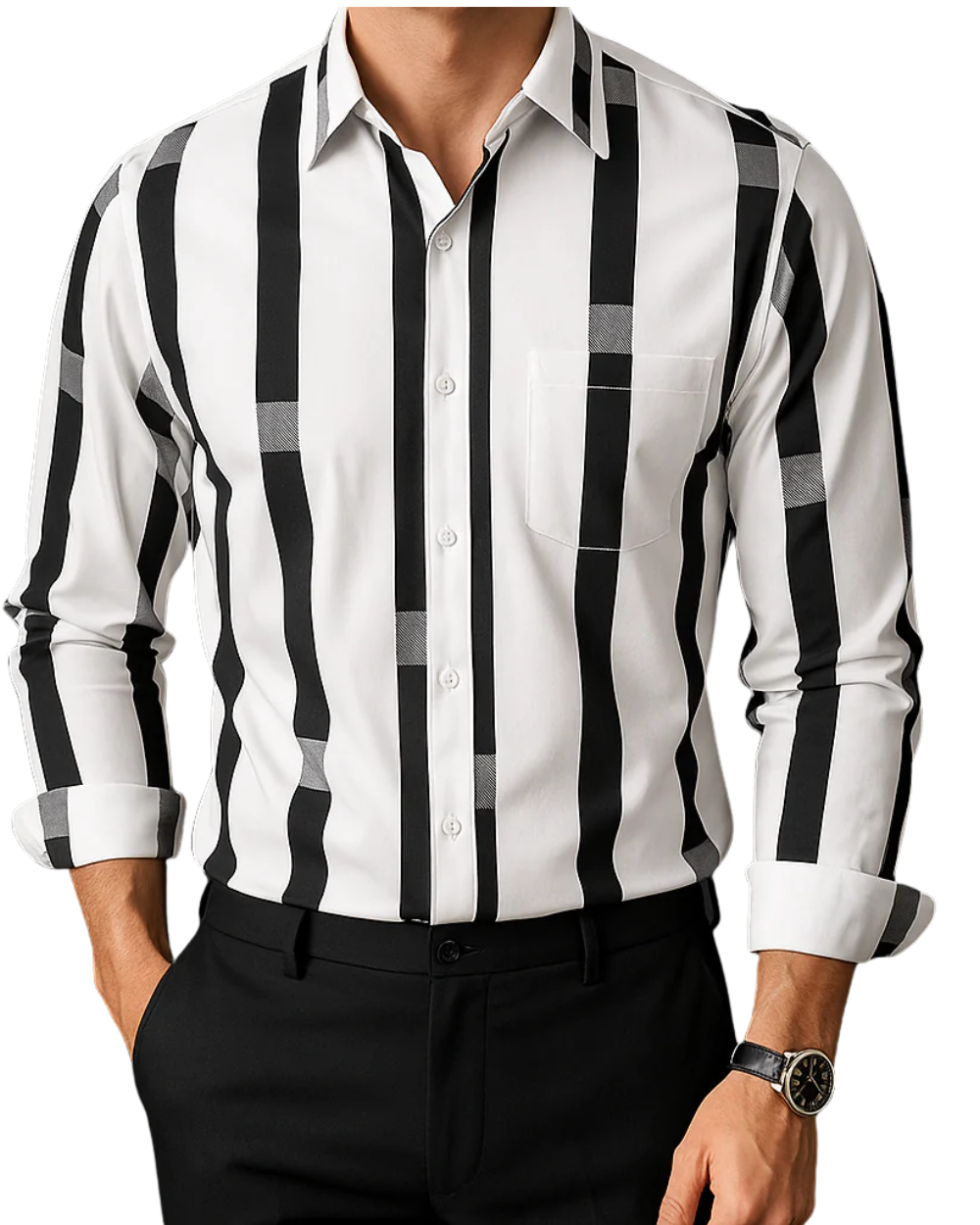 Nathan | Men Stylish Striped Casual Shirt