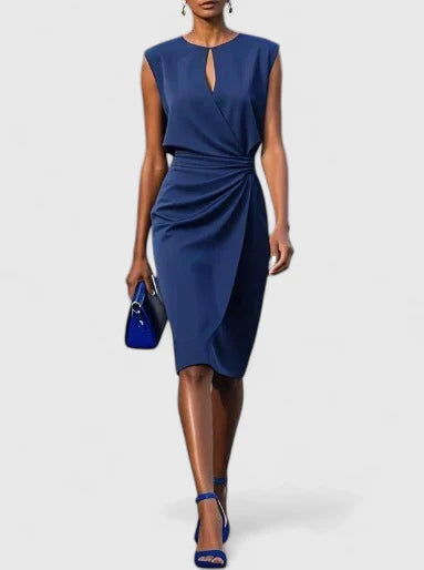 Alice | Women Sophisticated Ruched Midi Dress