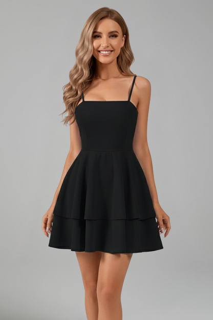 Sabrina | Women’s Spaghetti Strap Flared Skirt Mini Dress