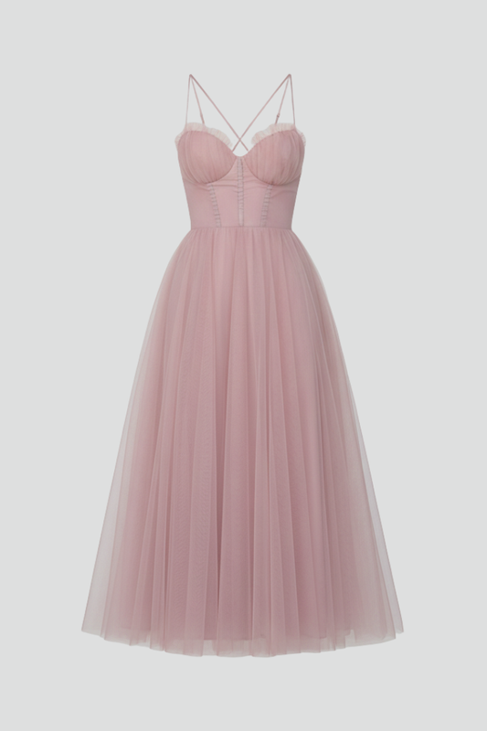 Kimberly | Women’s Strapless Tulle Skirt Maxi Dress