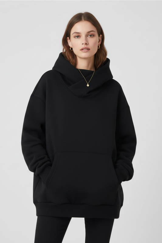 Hannah | Women’s Hoodie with High Neck and Wide Hood