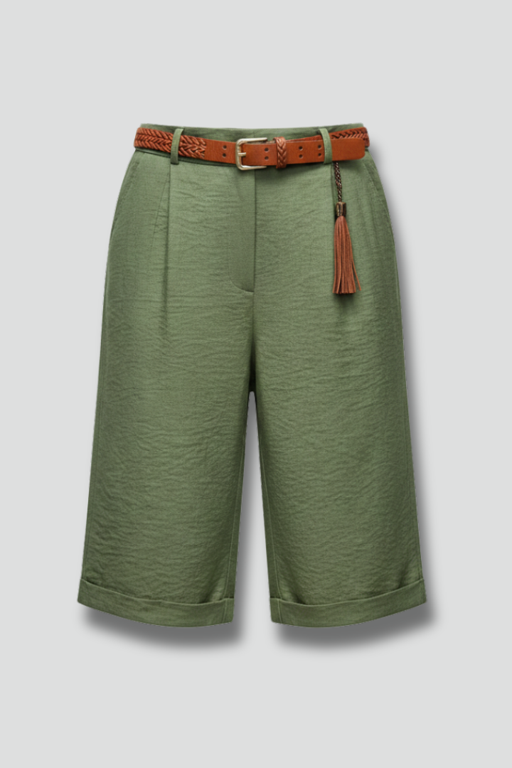 Lily | Women’s High Waist Tailored Casual Cuffed Shorts