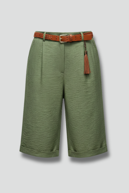 Lily | Women’s High Waist Tailored Casual Cuffed Shorts