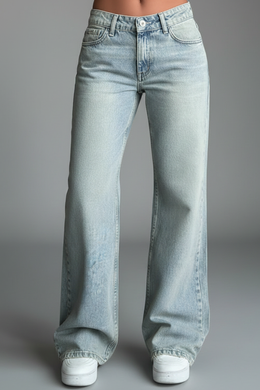 Alana | Women’s Casual Low-Waist Straight-Leg Denim Jeans