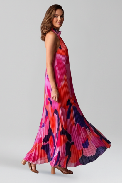 Payton | Women’s Sleeveless Pleated Skirt Maxi Dress