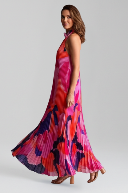 Payton | Women’s Sleeveless Pleated Skirt Maxi Dress