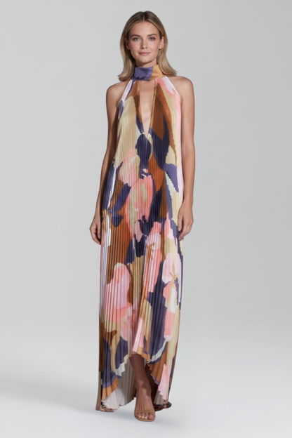 Payton | Women’s Sleeveless Pleated Skirt Maxi Dress