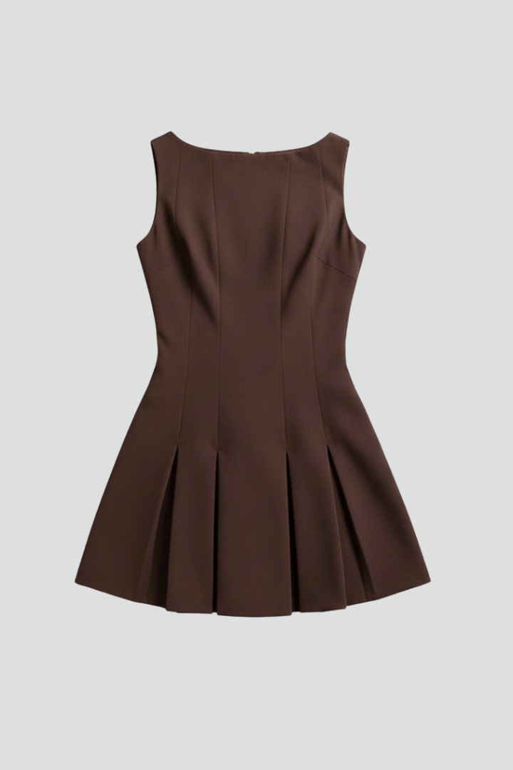 Ruby | Women’s Sleeveless Pleated Skirt Mini Dress