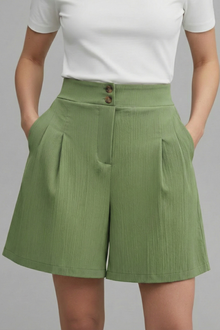 Kylie | Women’s High Waist Wide Leg Shorts