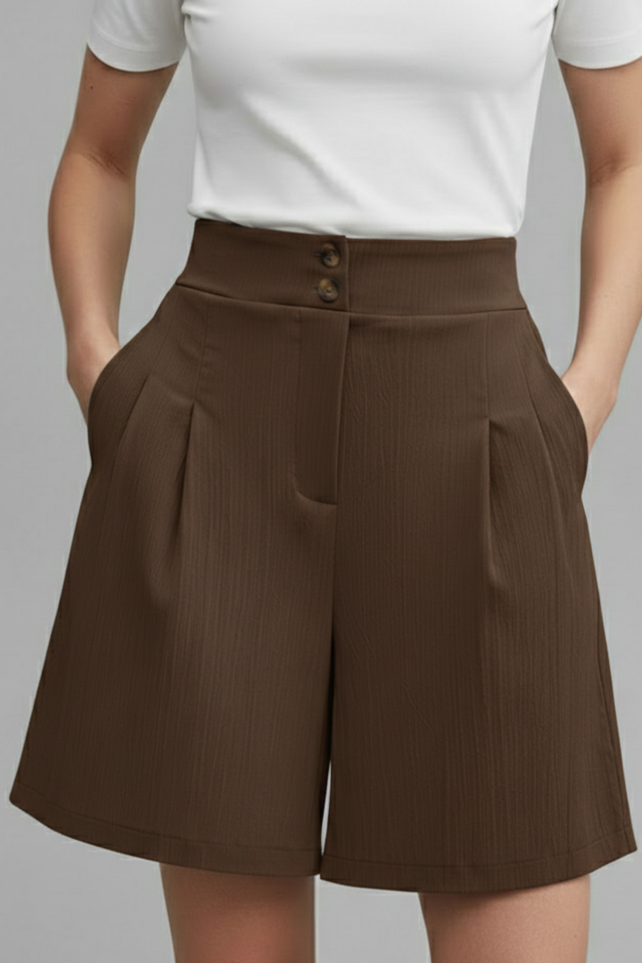 Kylie | Women’s High Waist Wide Leg Shorts