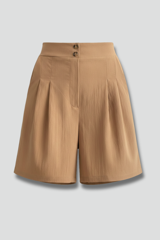 Paige | Women’s High Waist Pleated Tailored Shorts