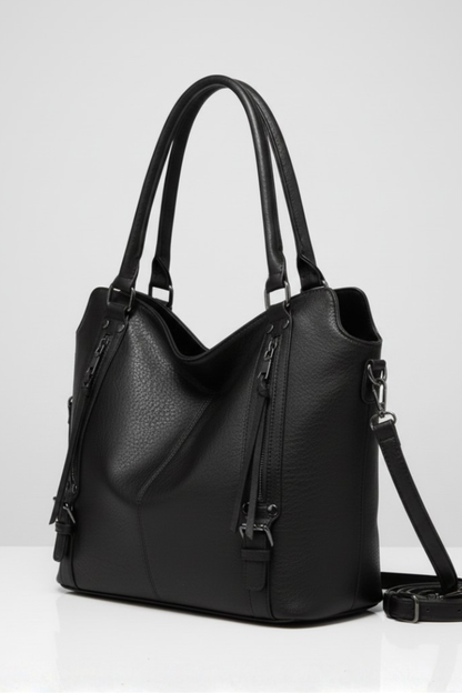 Makayla | Women’s Classic Tote Bag with Dual Handles and Zip Closure