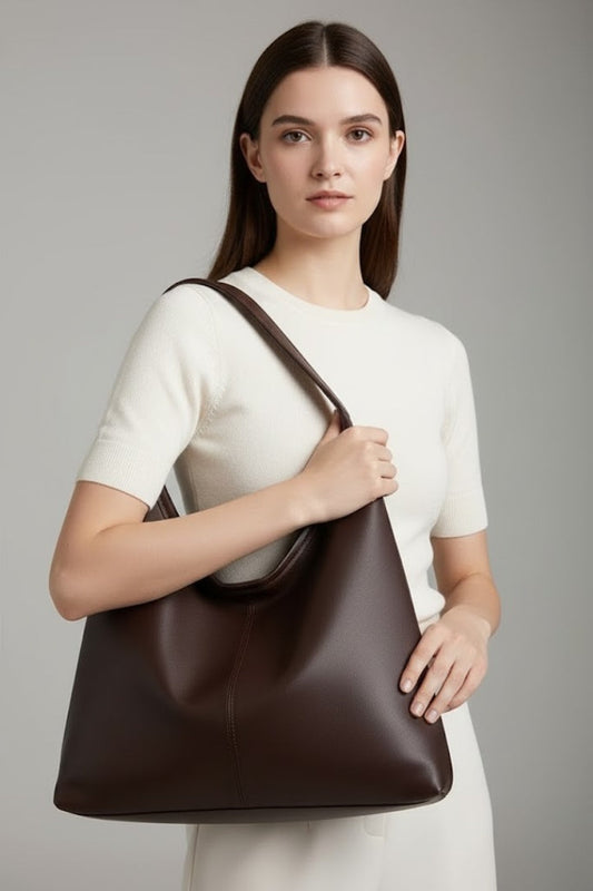 Madison | Women’s Classic Tote Bag with Faux Outer and Large Inner Pocket