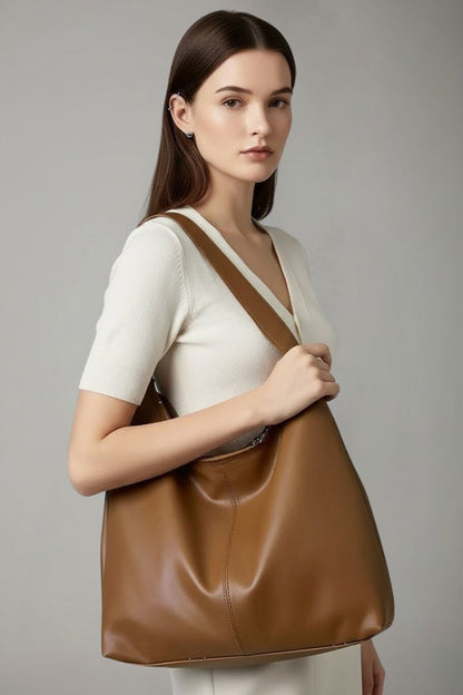 Madison | Women’s Classic Tote Bag with Faux Outer and Large Inner Pocket