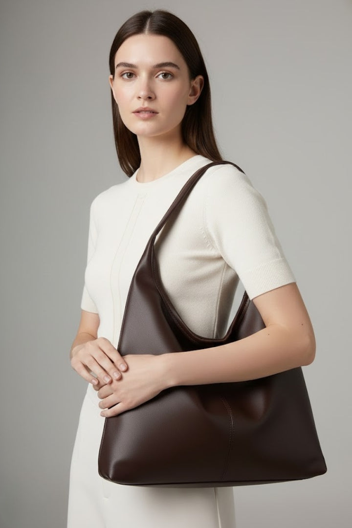 Madison | Women’s Classic Tote Bag with Faux Outer and Large Inner Pocket