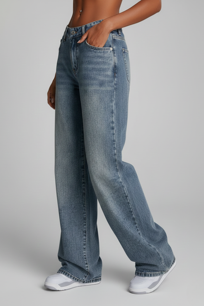 Zoe | Women’s Relaxed Wide-Leg Denim Jeans