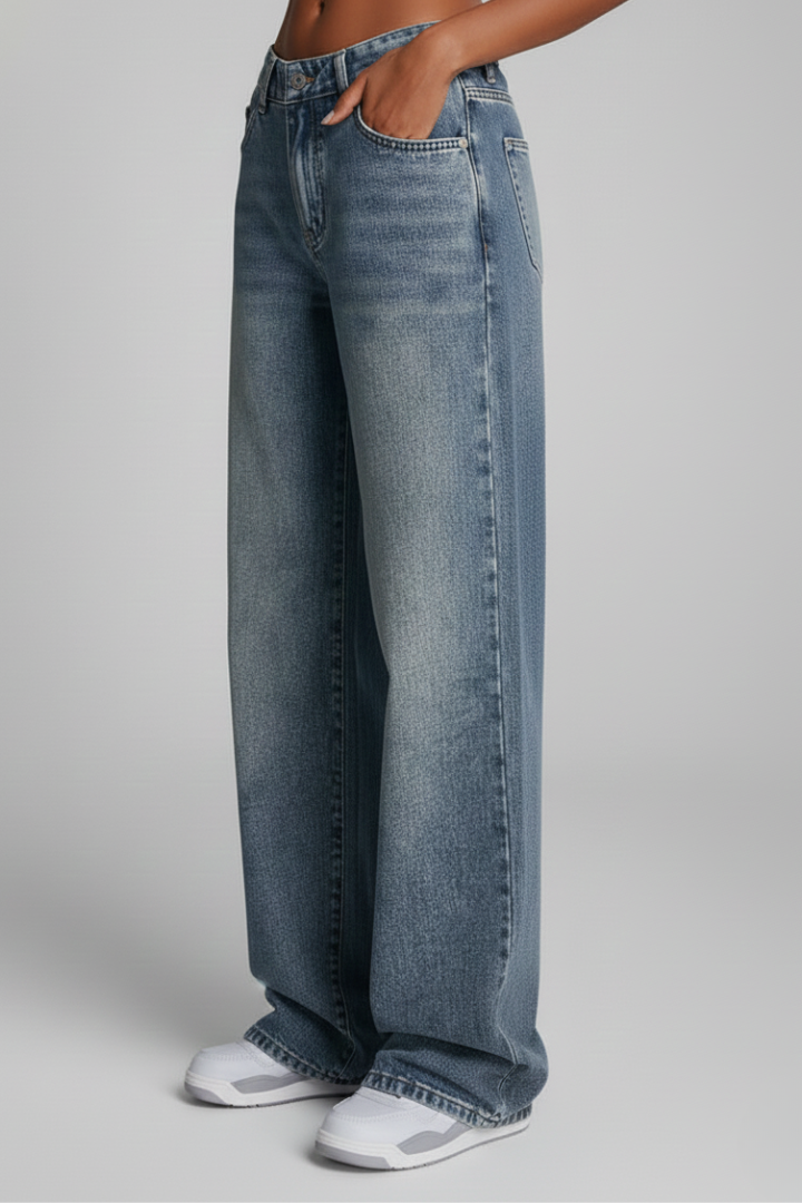 Zoe | Women’s Relaxed Wide-Leg Denim Jeans