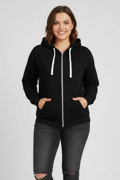 Isabella | Women’s Zip Hoodie with Drawstring Hood and Front Pockets