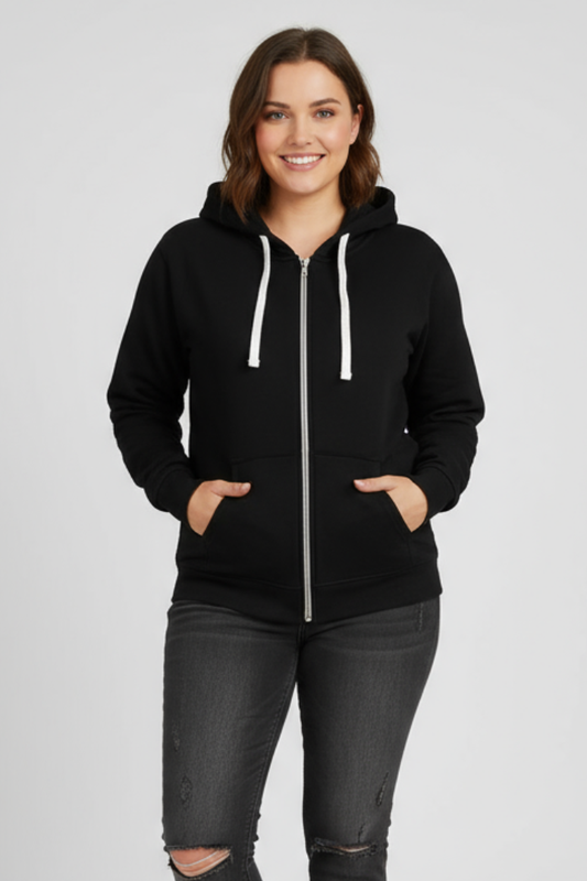 Isabella | Women’s Zip Hoodie with Drawstring Hood and Front Pockets
