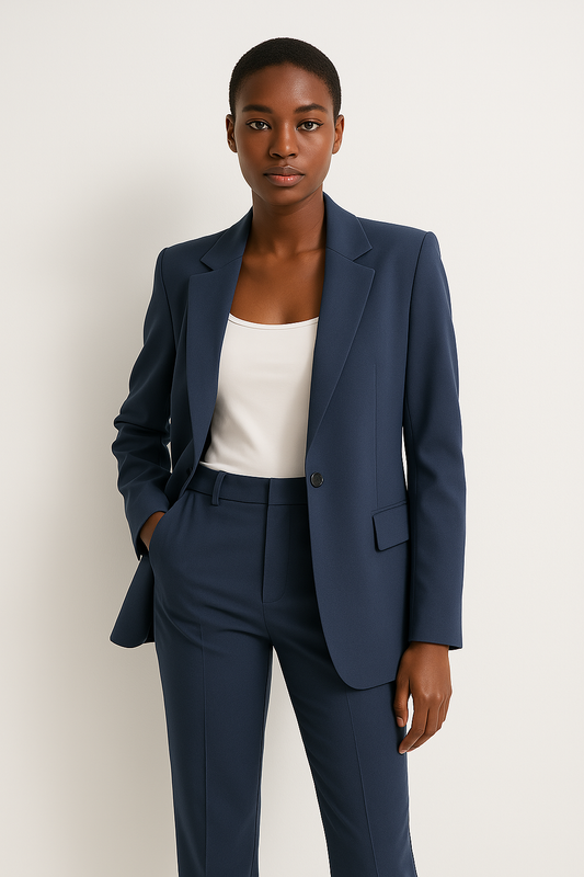 Grace | Women Tailored Blazer Straight-Leg Trouser Set