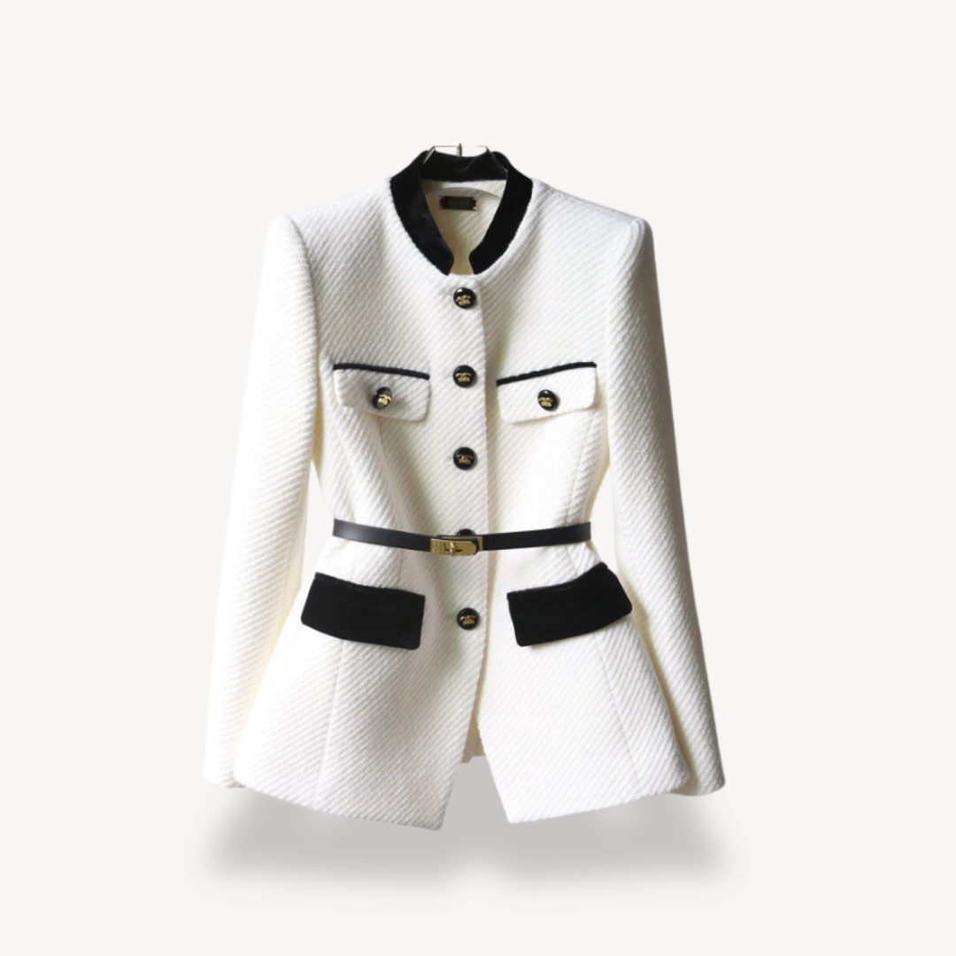 Elsie | Women Tailored Belted Button Blazer
