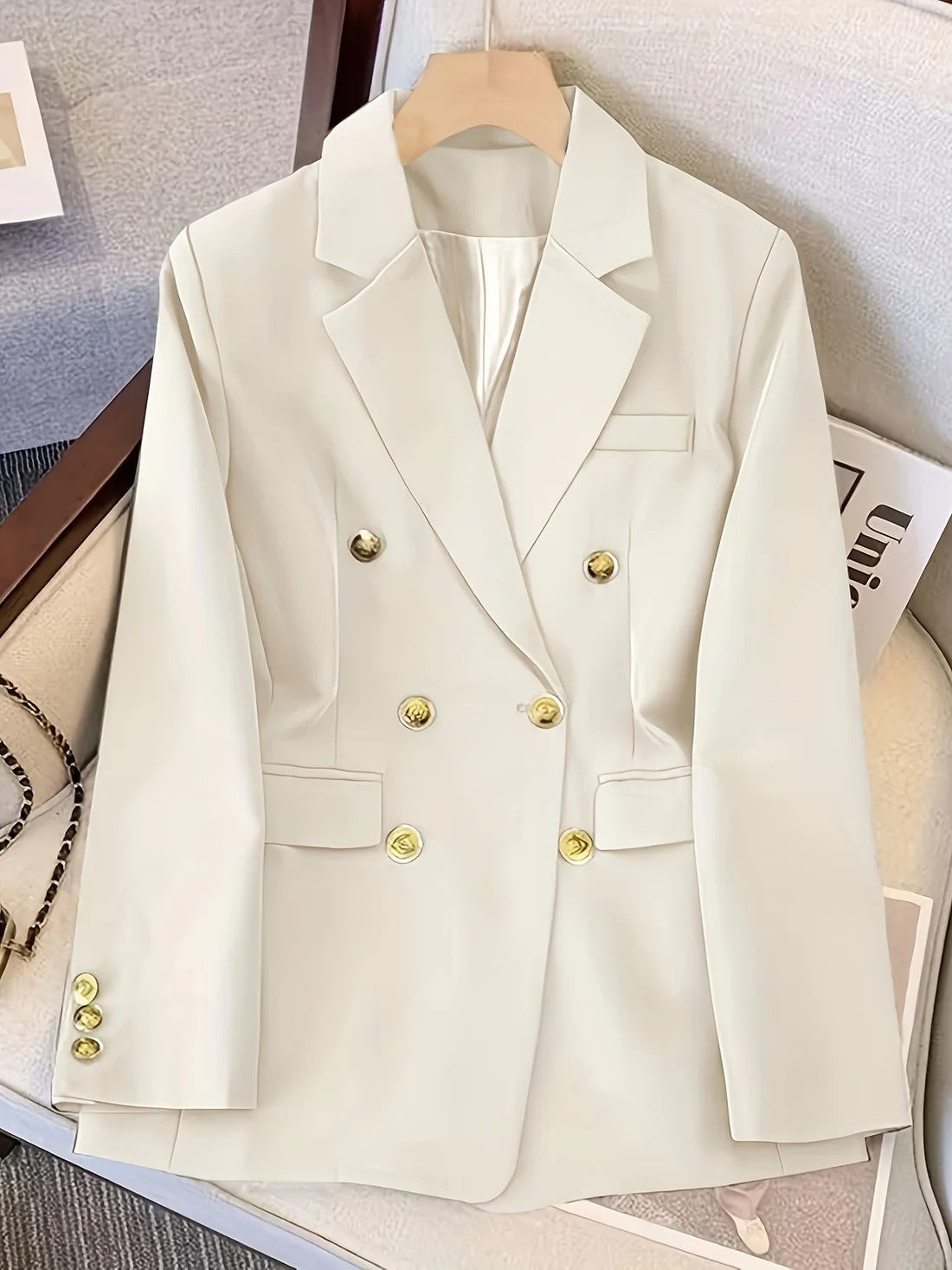 Eloise | Women Tailored Double-Breasted Button Blazer