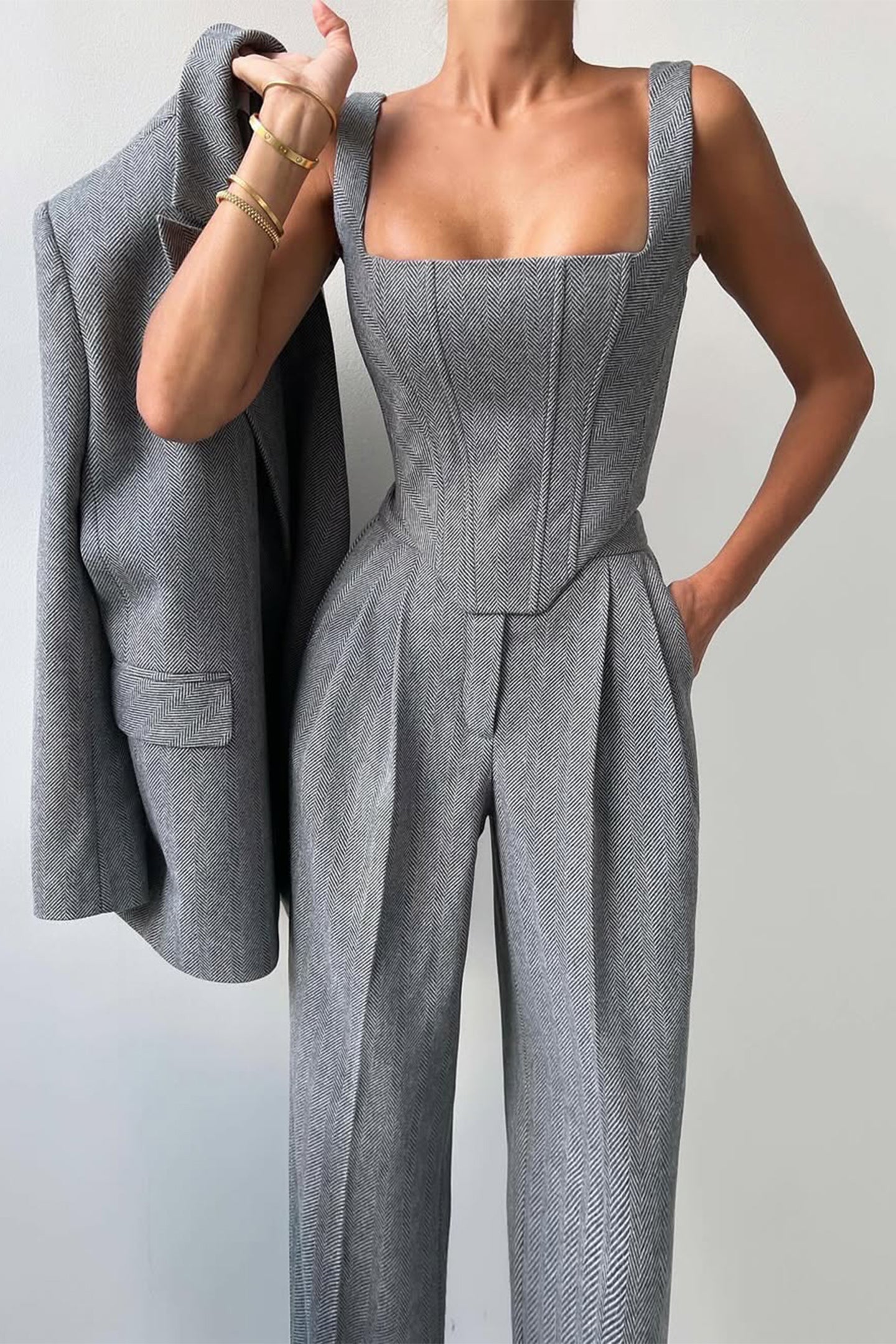 Georgia | Women Double-Breasted Three-Piece Trouser Suit