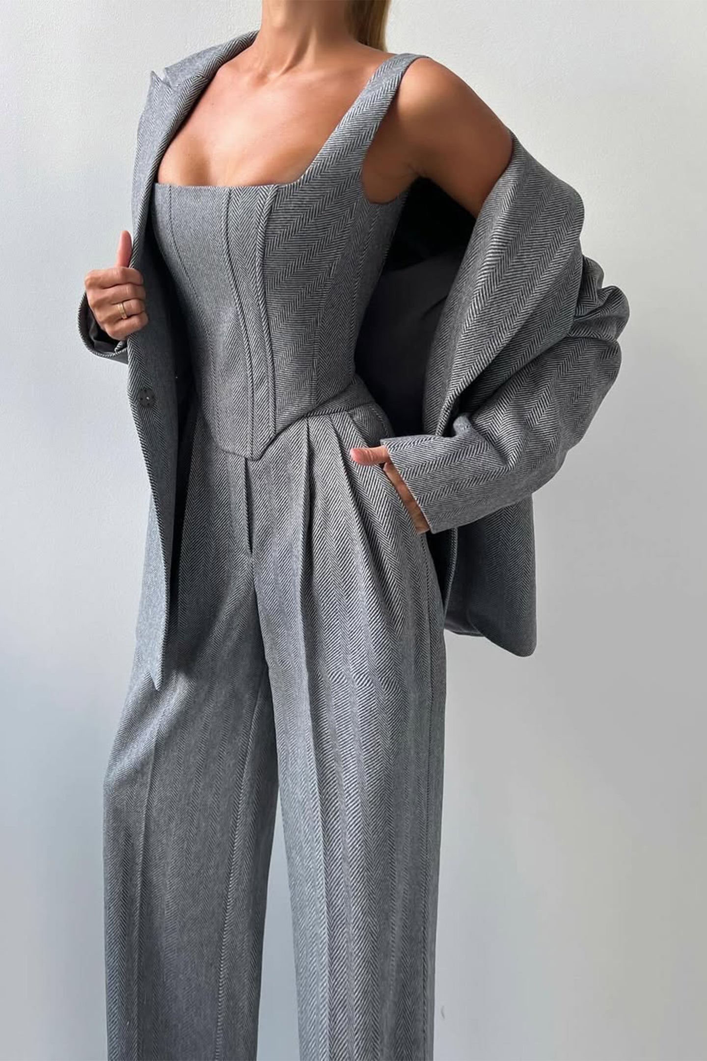 Georgia | Women Double-Breasted Three-Piece Trouser Suit