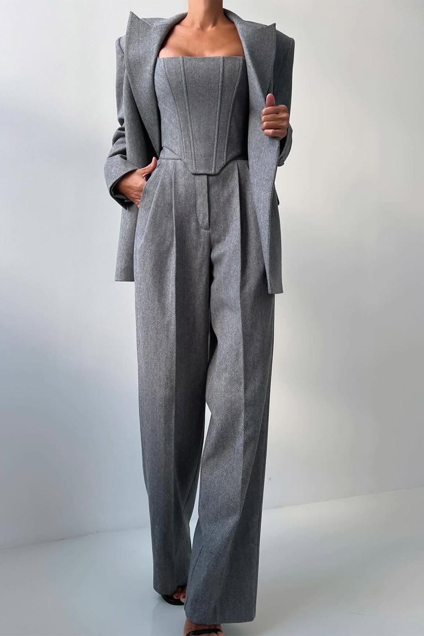 Georgia | Women Double-Breasted Three-Piece Trouser Suit