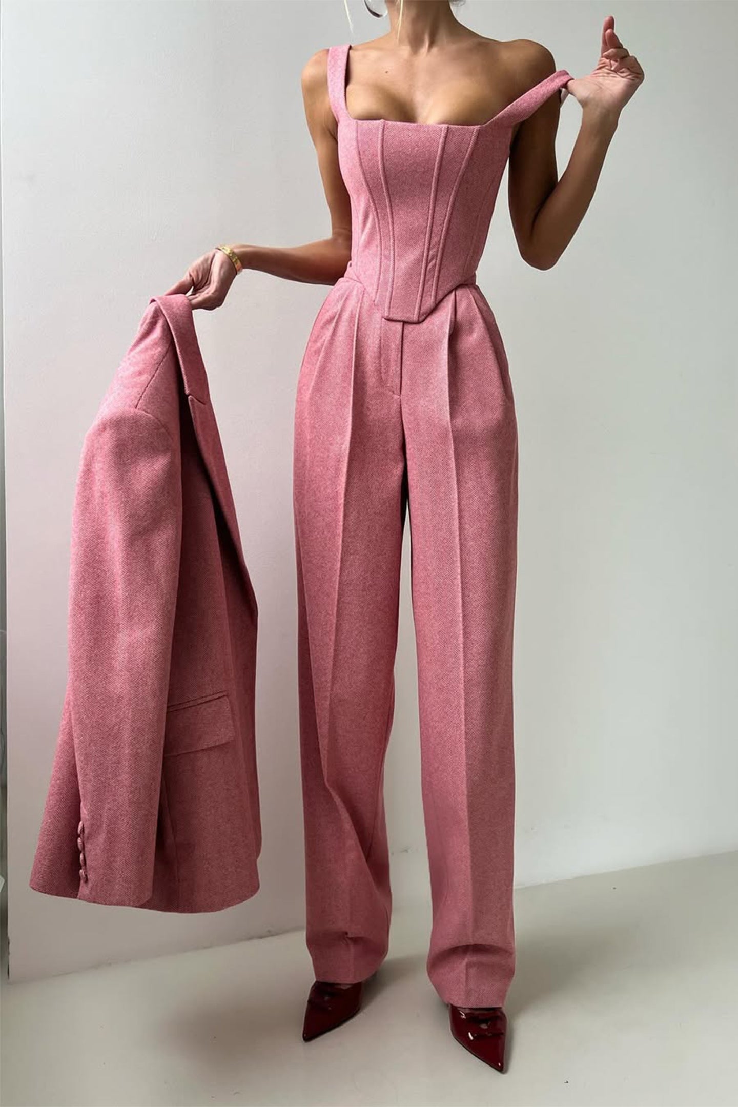 Georgia | Women Double-Breasted Three-Piece Trouser Suit