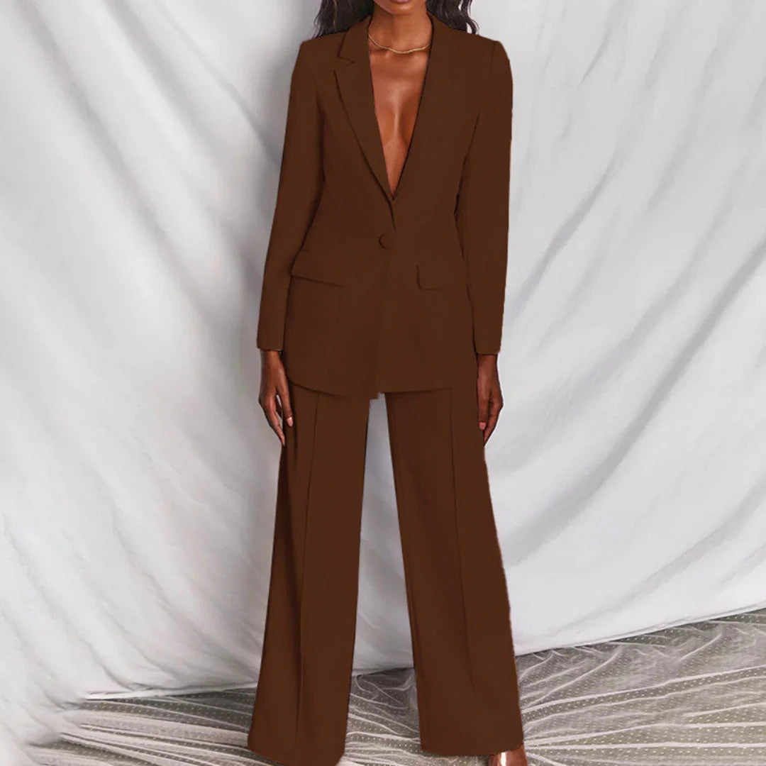 Faye | Women Tailored Longline Blazer Trouser Suit