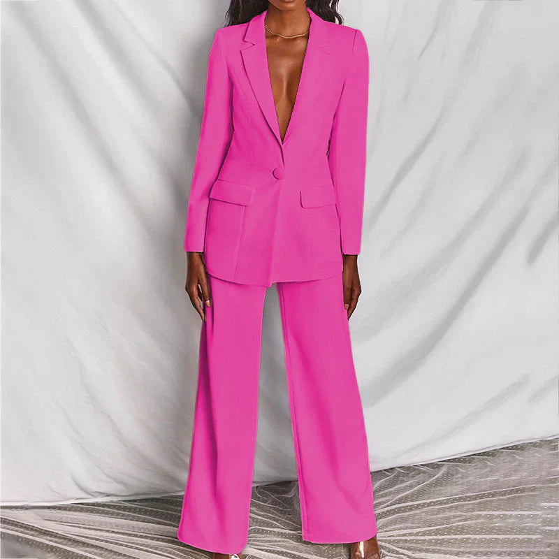 Faye | Women Tailored Longline Blazer Trouser Suit