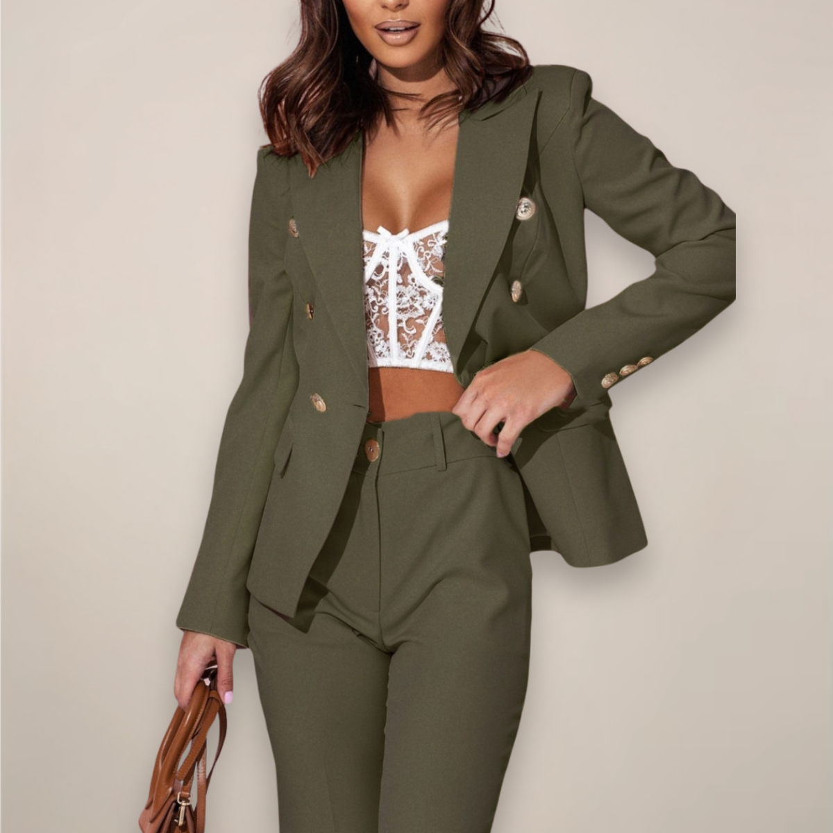 Florence | Women Tailored Two-Piece Blazer Suit Set