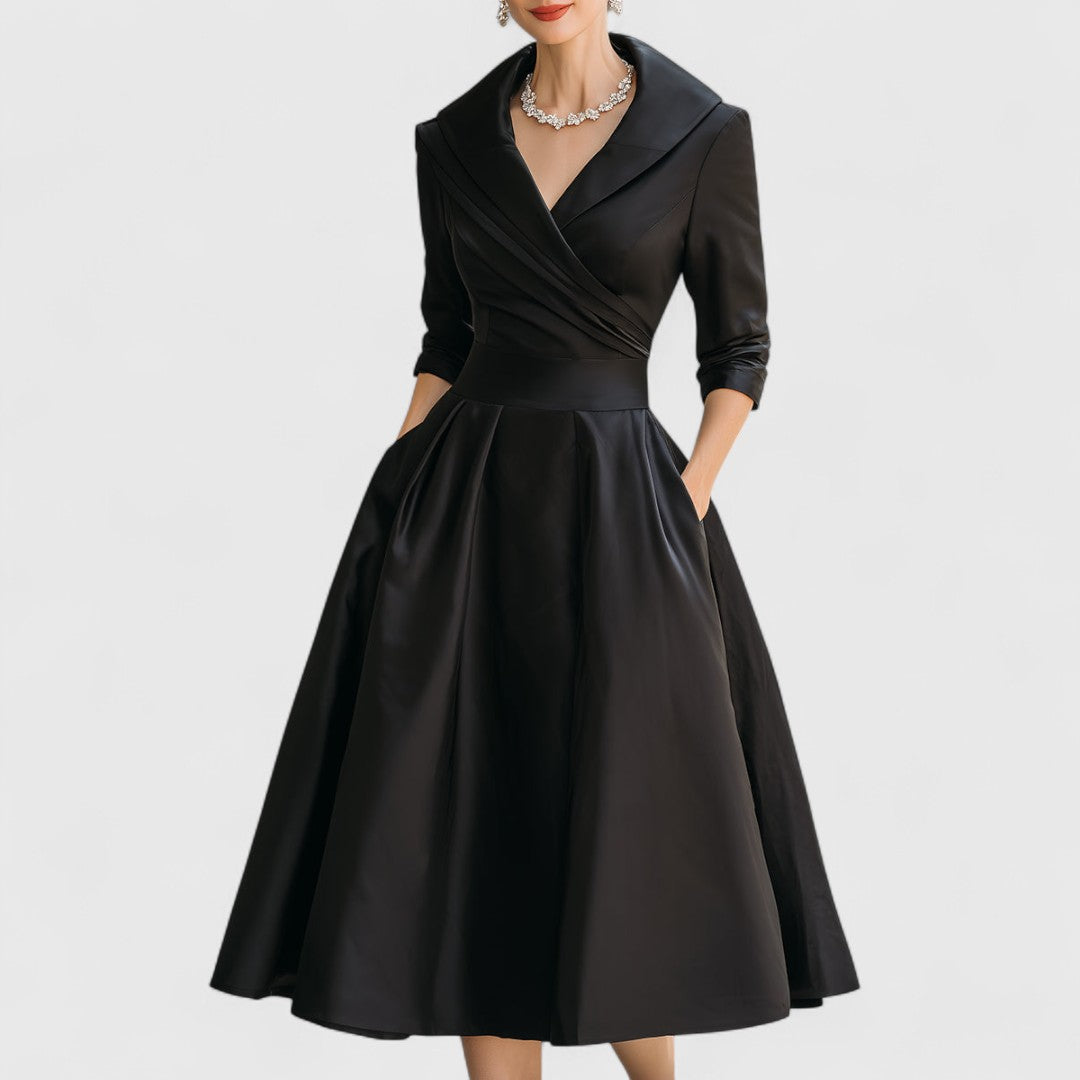 Delilah | Women Elegant Satin Midi Dress