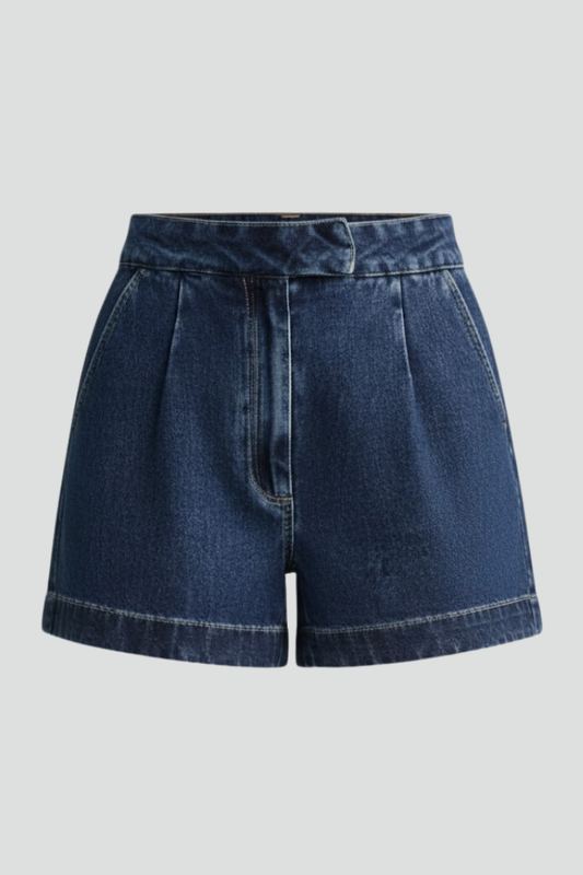 Hailey | Women’s High Waisted Shorts Rolled Hem