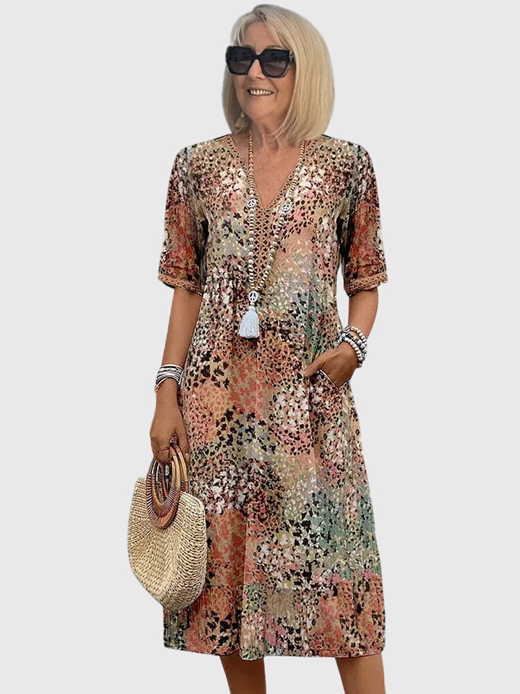 Tessa | Women Elegant Printed Midi Dress