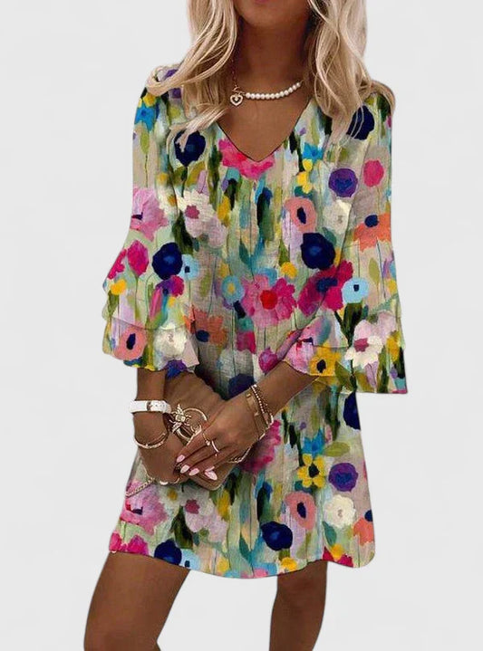 Victoria | Women Elegant Printed Mini Dress