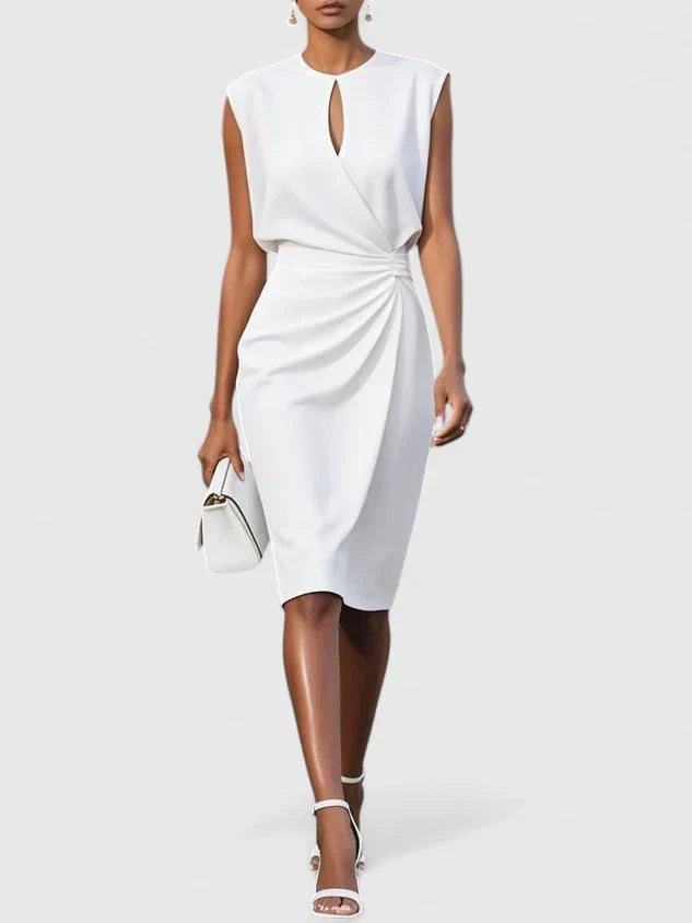 Alice | Women Sophisticated Ruched Midi Dress