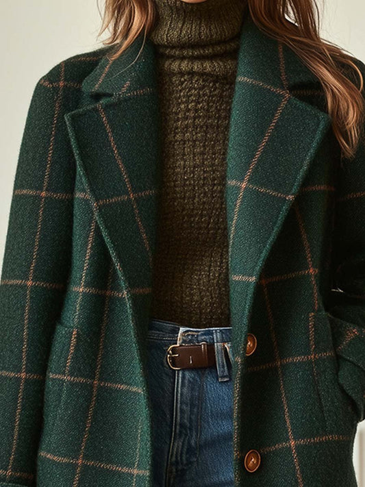 Maisie | Women Wool Checkered Coat
