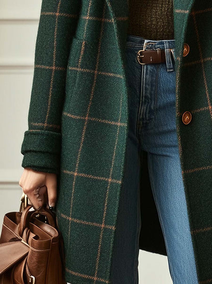 Maisie | Women Wool Checkered Coat