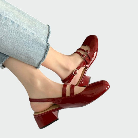 Karen | Women Casual Orthopedic Buckle Mary Jane Heels