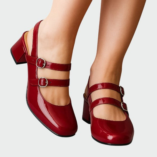 Karen | Women Casual Orthopedic Buckle Mary Jane Heels