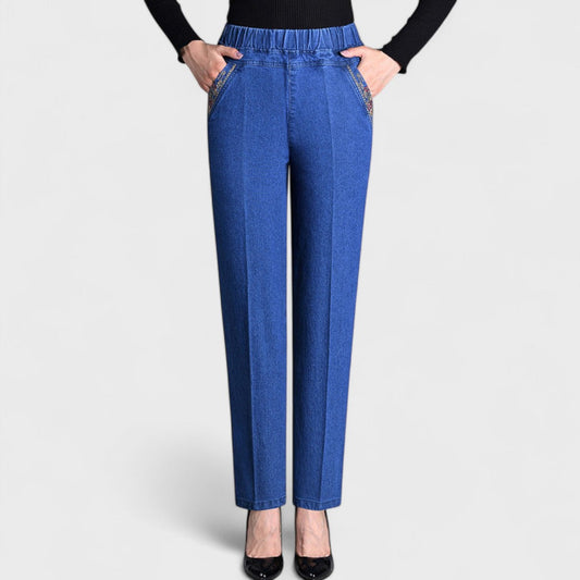 Taylor | Women’s Comfortable Stretch Jeans with Side Pockets and Elastic Waist