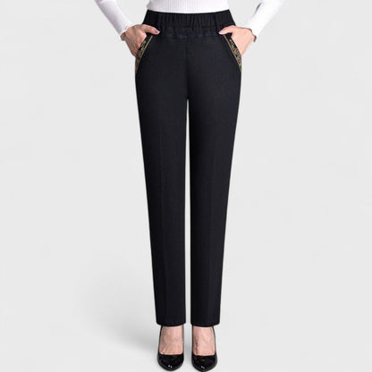 Taylor | Women’s Comfortable Stretch Jeans with Side Pockets and Elastic Waist