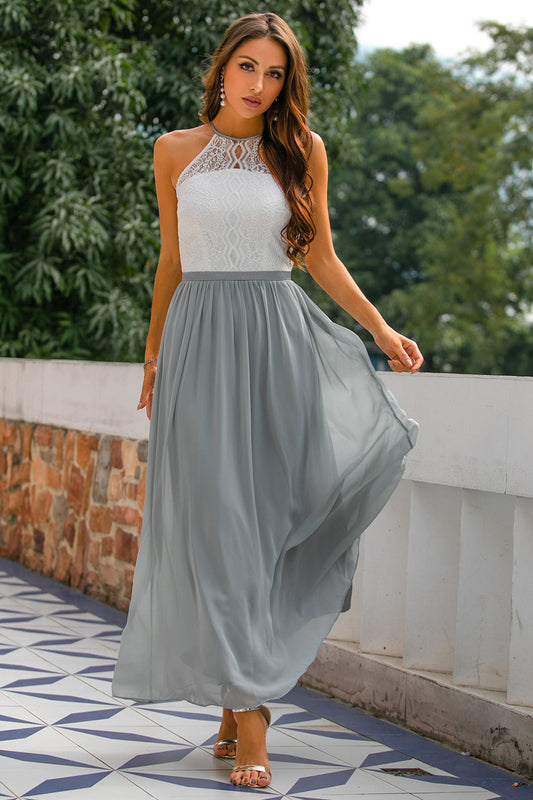 Joanna | Women's Wedding Guest Halter Maxi Dress