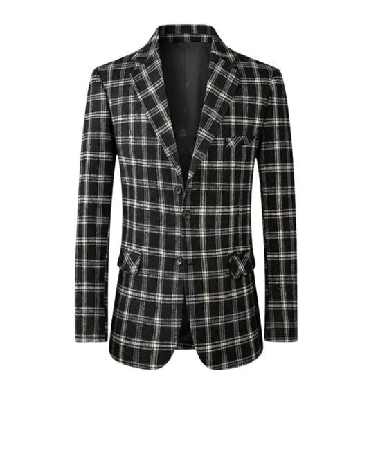 Robert | Men Refined Plaid Tailored Blazer