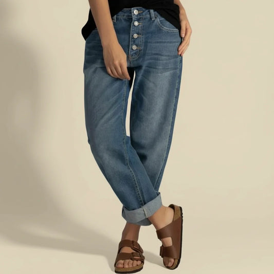 Rose | Women’s High Waisted Button Fly Jeans